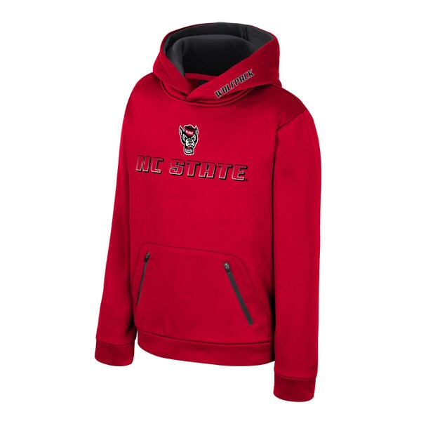 Red Youth Poly Hoodie - Wolfhead /